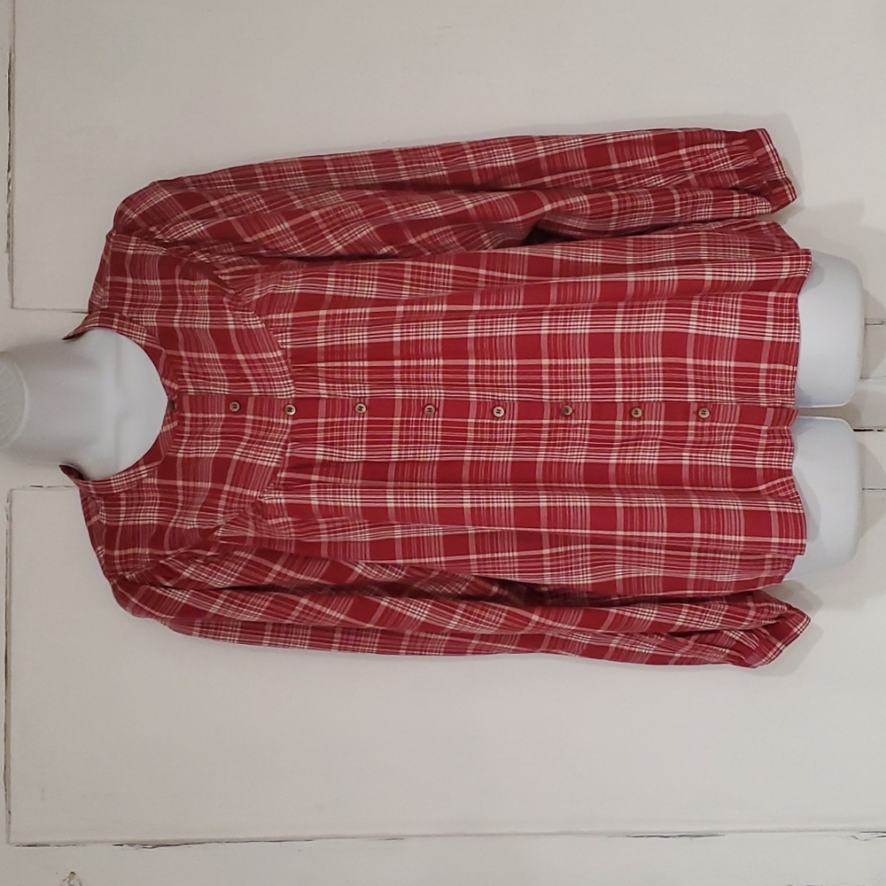MADEWELL PLAID SMOCK TUNIC.    #4927